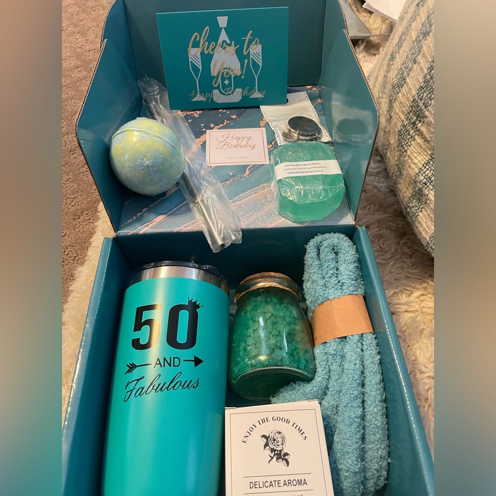 Brand New 50th Birthday Box full of gifts